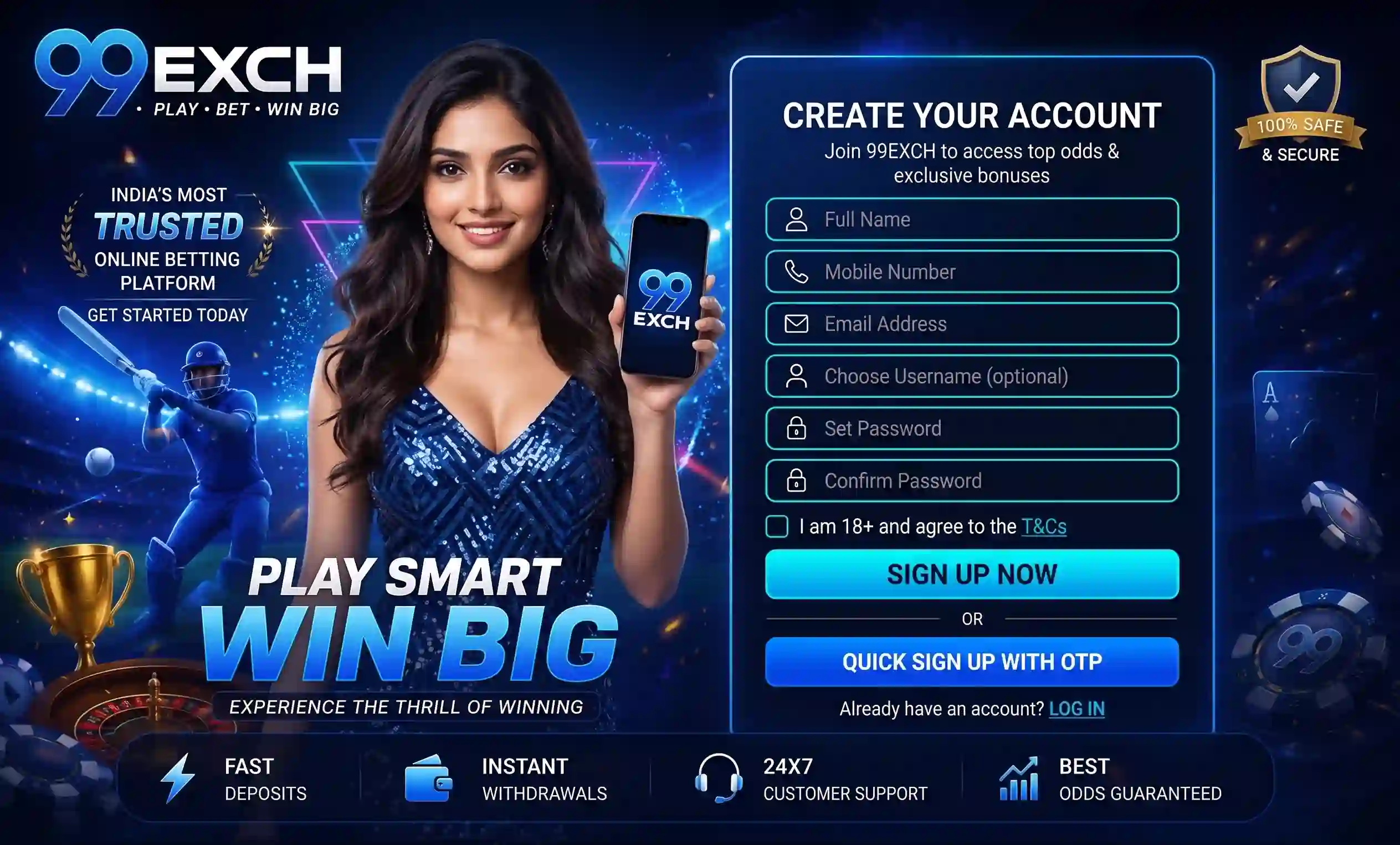 99EXCH Sign Up Banner